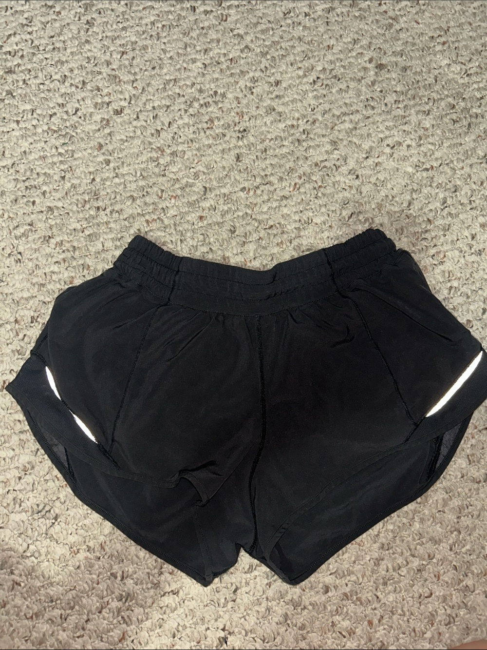 lululemon athletica Black Women's Athletic Shorts with Reflective Trim